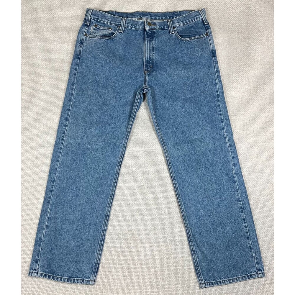 Carhartt Jeans Men’s Size 42x32 Straight Leg Traditional Fit Blue Denim B480LVB